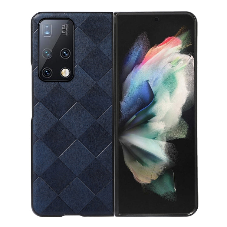 For Huawei Mate X2 Weave Plaid PU Phone Case