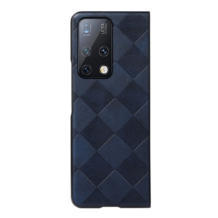 For Huawei Mate X2 Weave Plaid PU Phone Case