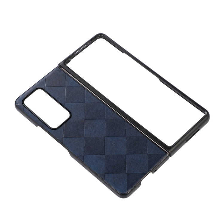 For Huawei Mate X2 Weave Plaid PU Phone Case