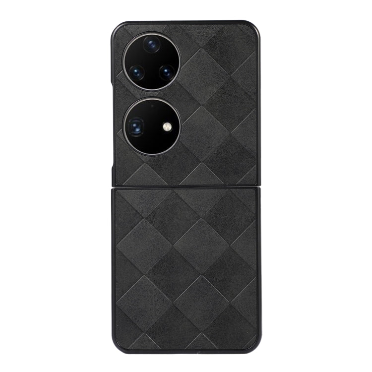 For Huawei P50 Pocket Weave Plaid PU Phone Case