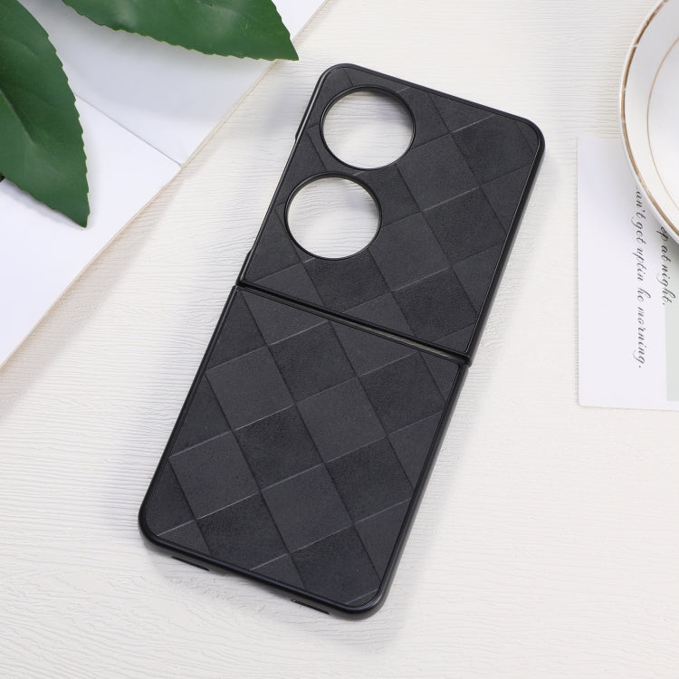 For Huawei P50 Pocket Weave Plaid PU Phone Case