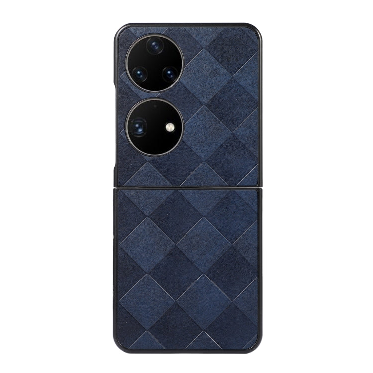For Huawei P50 Pocket Weave Plaid PU Phone Case