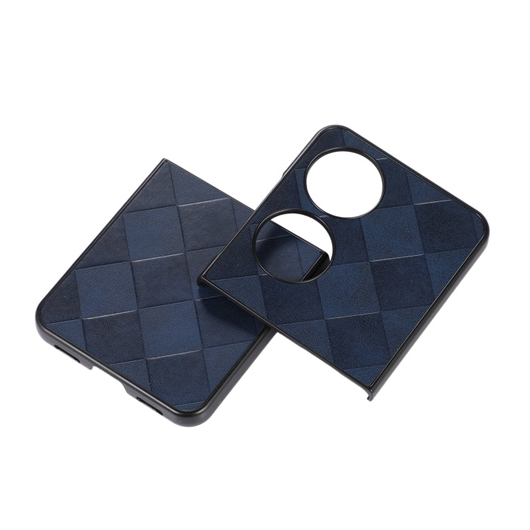 For Huawei P50 Pocket Weave Plaid PU Phone Case
