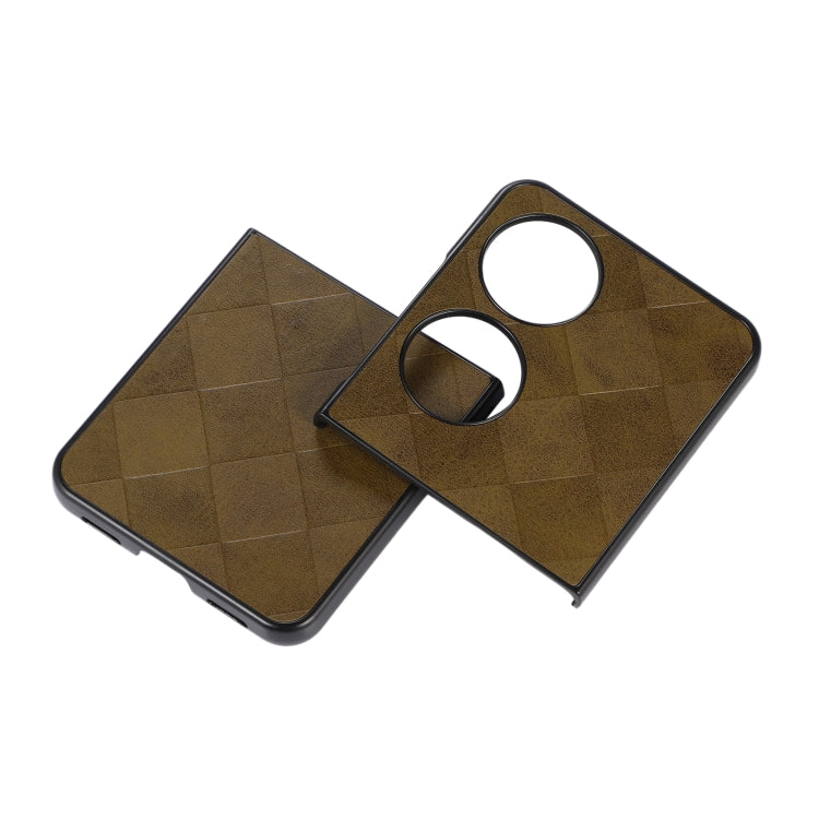 For Huawei P50 Pocket Weave Plaid PU Phone Case