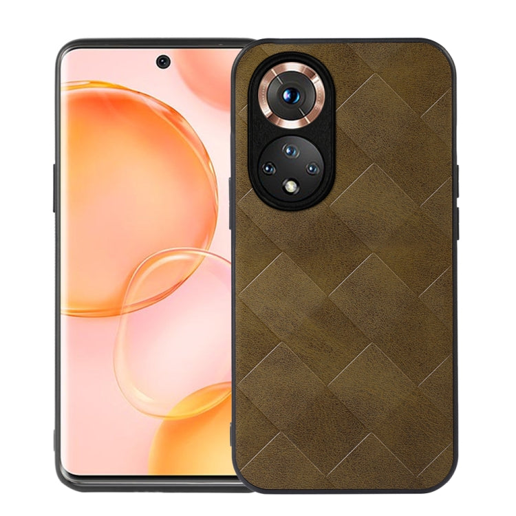 For Honor 50 Weave Plaid PU Phone Case