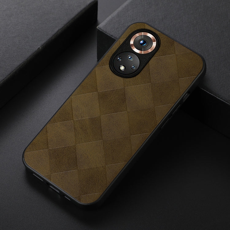 For Honor 50 Weave Plaid PU Phone Case