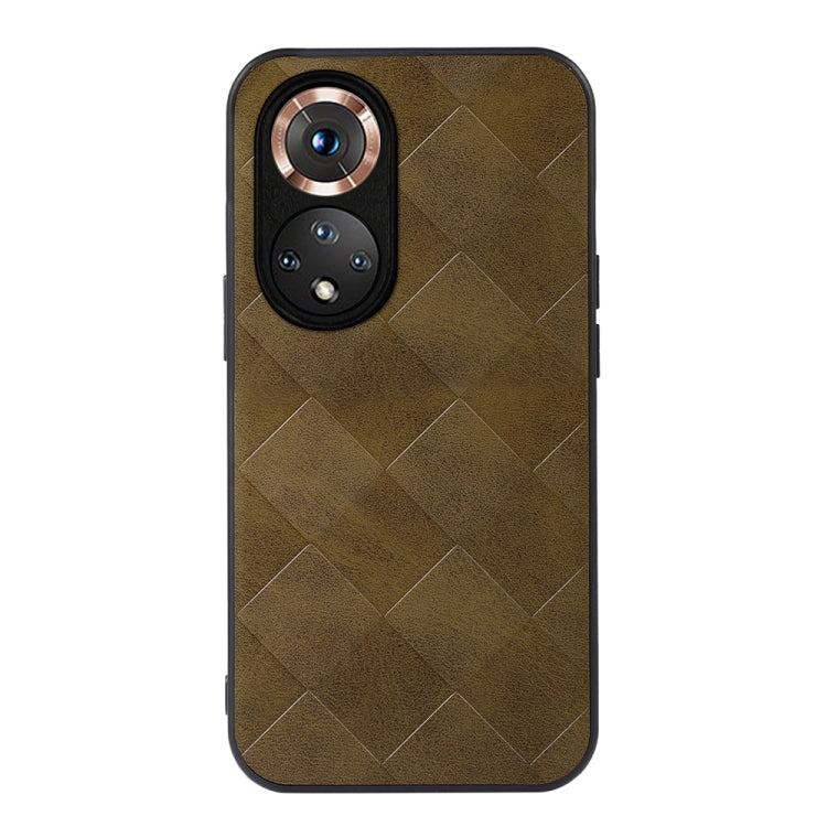 For Honor 50 Weave Plaid PU Phone Case