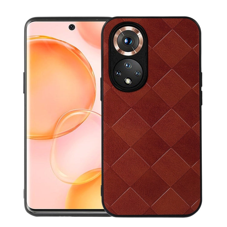 For Honor 50 Weave Plaid PU Phone Case