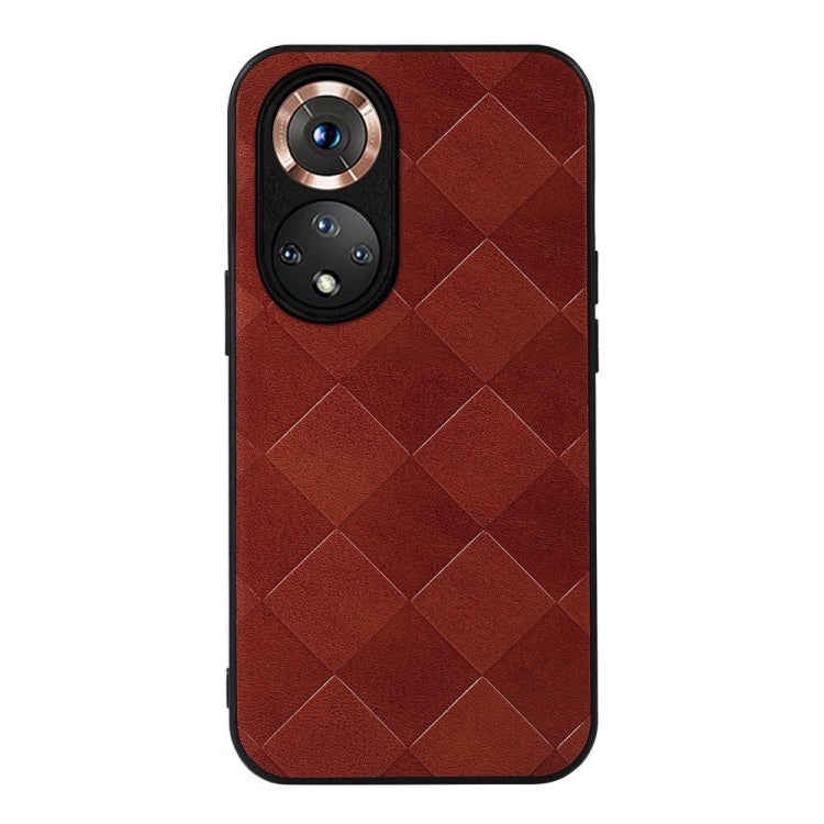For Honor 50 Weave Plaid PU Phone Case