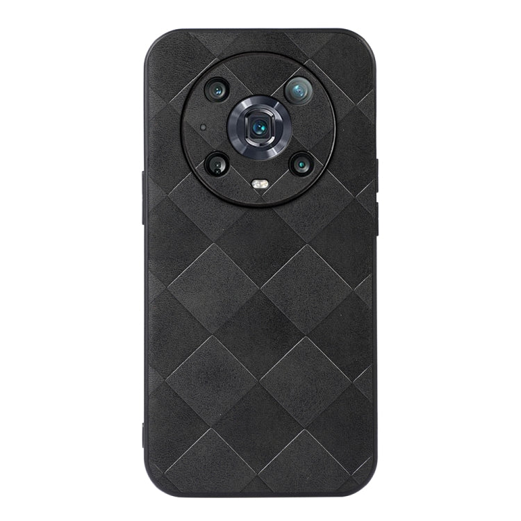 For Honor Magic4 Pro Weave Plaid PU Phone Case