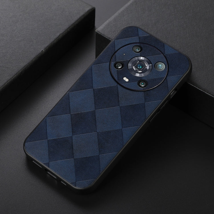 For Honor Magic4 Pro Weave Plaid PU Phone Case