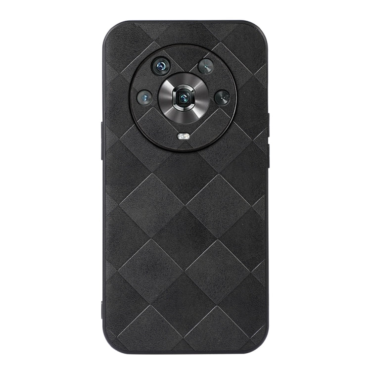 For Honor Magic4 Weave Plaid PU Phone Case