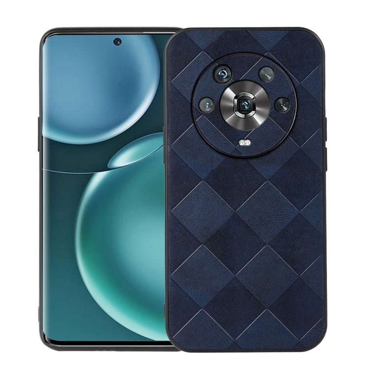 For Honor Magic4 Weave Plaid PU Phone Case