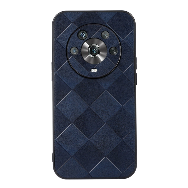 For Honor Magic4 Weave Plaid PU Phone Case