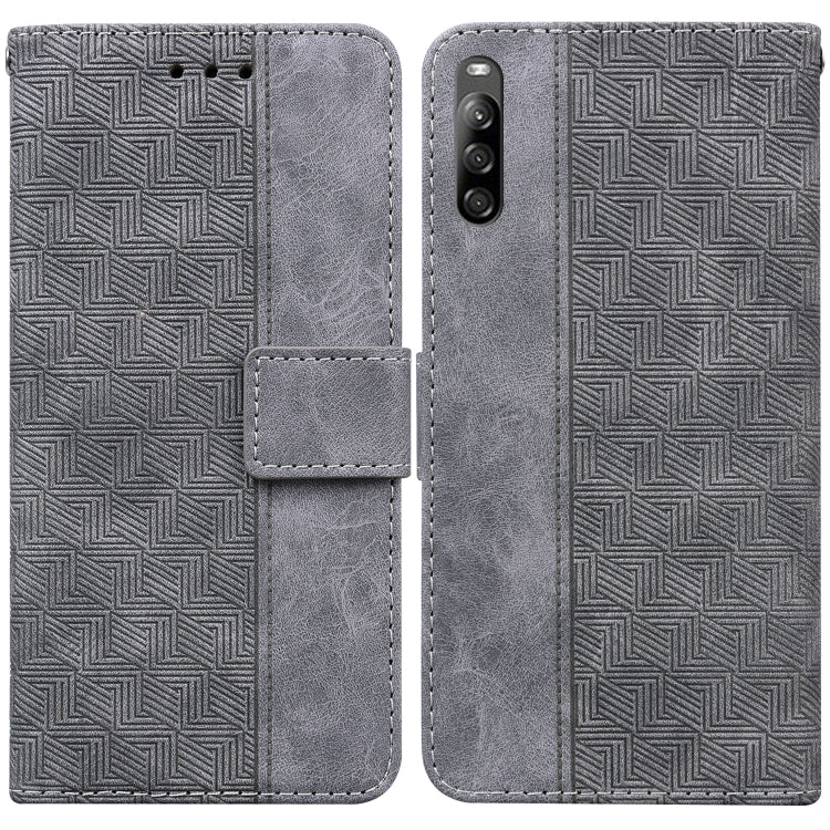 For Sony Xperia L4 Geometric Embossed Leather Phone Case
