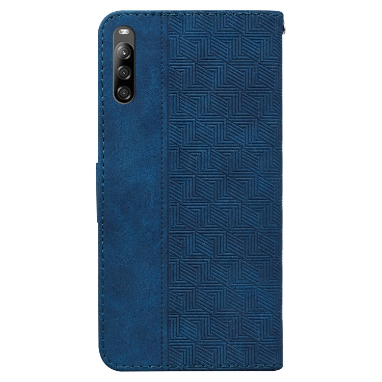 For Sony Xperia L4 Geometric Embossed Leather Phone Case