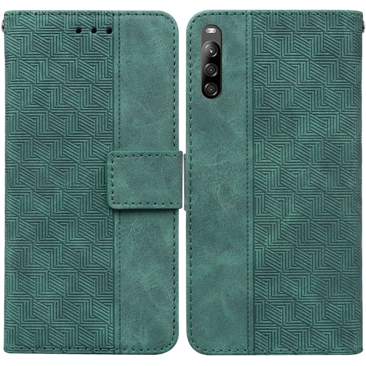 For Sony Xperia L4 Geometric Embossed Leather Phone Case
