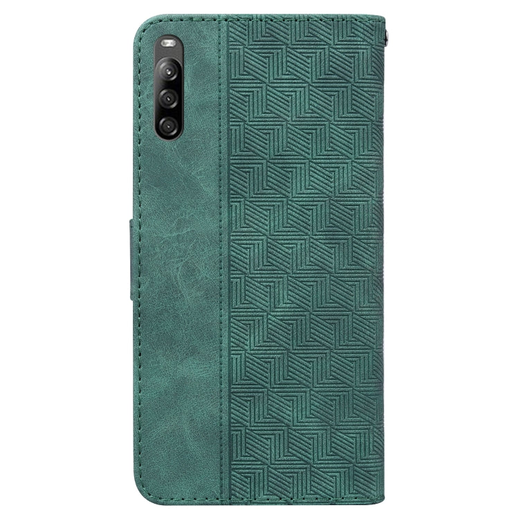 For Sony Xperia L4 Geometric Embossed Leather Phone Case
