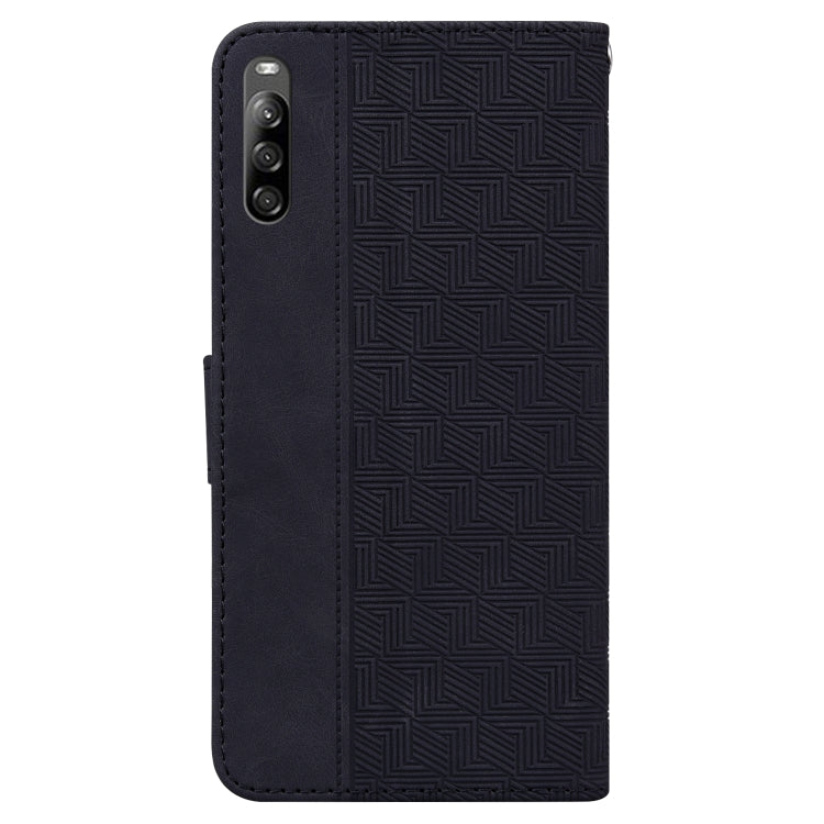For Sony Xperia L4 Geometric Embossed Leather Phone Case