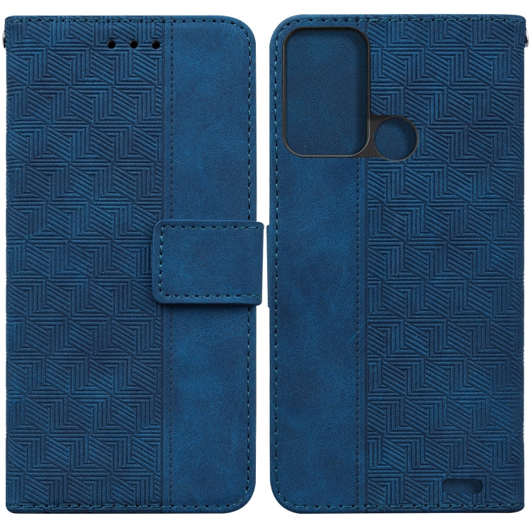 For ZTE Blade A52 Geometric Embossed Leather Phone Case