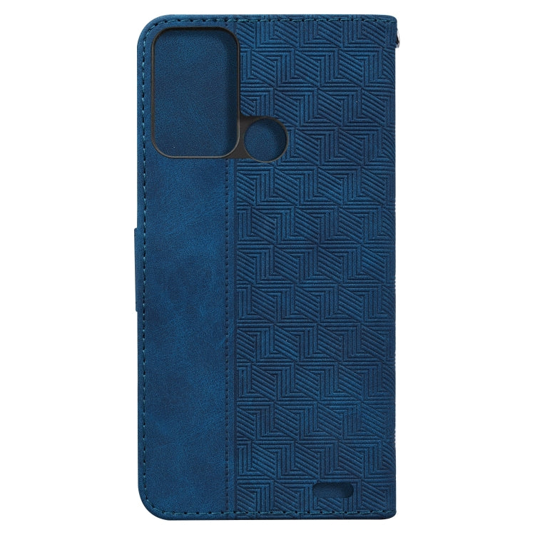 For ZTE Blade A52 Geometric Embossed Leather Phone Case