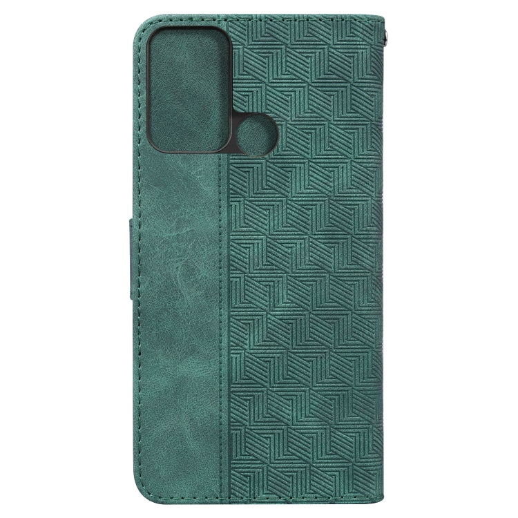 For ZTE Blade A52 Geometric Embossed Leather Phone Case