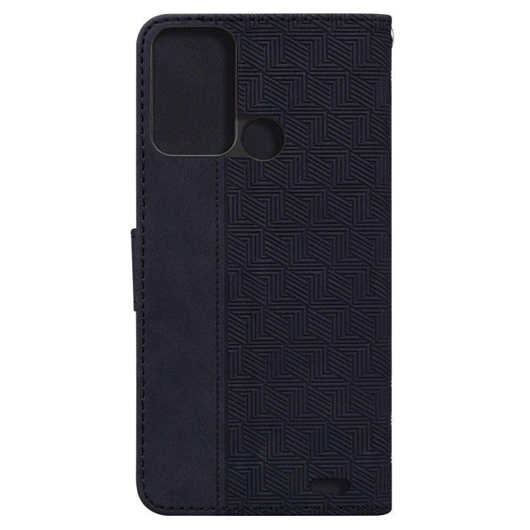 For ZTE Blade A52 Geometric Embossed Leather Phone Case