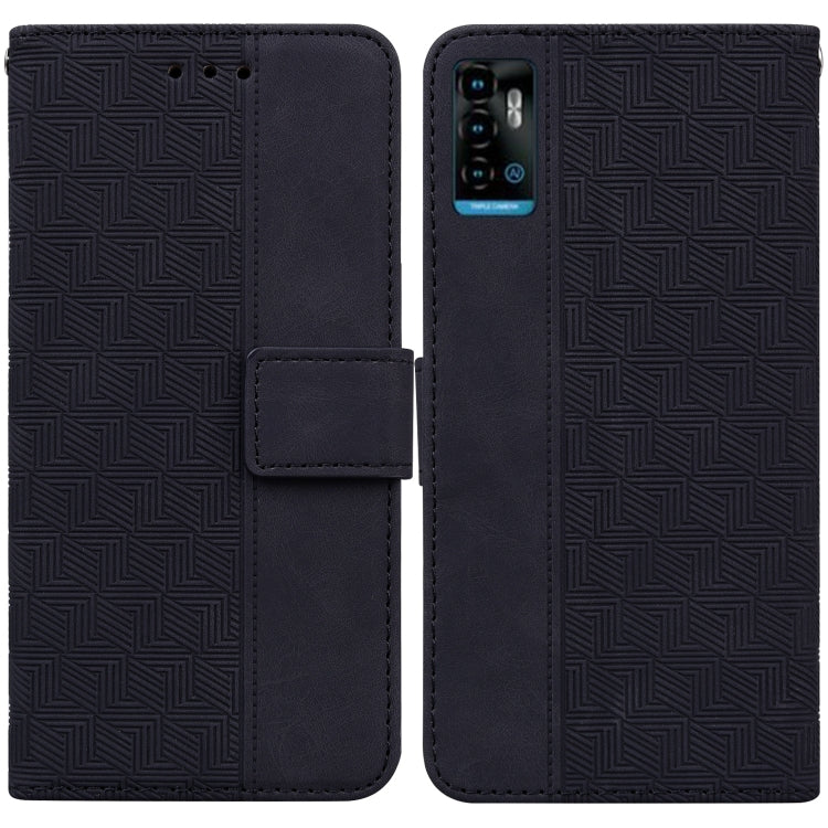 For ZTE Blade A72 / V40 Vita Geometric Embossed Leather Phone Case