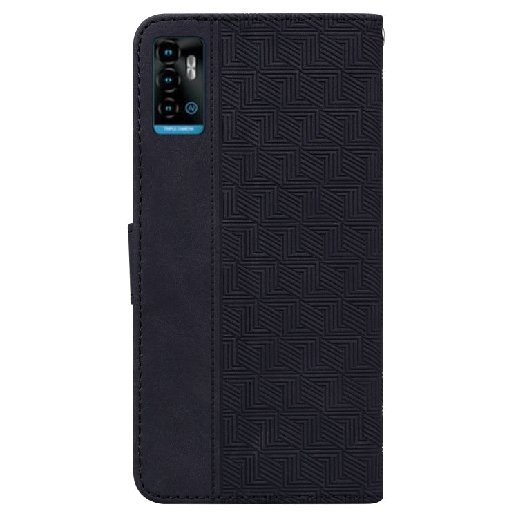 For ZTE Blade A72 / V40 Vita Geometric Embossed Leather Phone Case