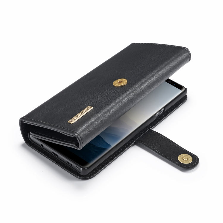 For Galaxy Note9 DG.MING Triple Fold Crazy Horse Texture Magnetic Horizontal Flip Leather Case with Holder & Card Slots & Wallet