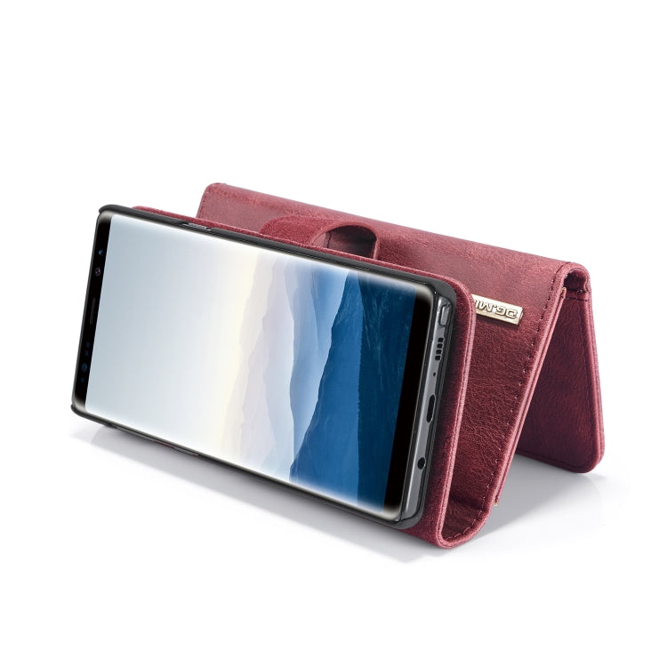 For Galaxy Note9 DG.MING Triple Fold Crazy Horse Texture Magnetic Horizontal Flip Leather Case with Holder & Card Slots & Wallet