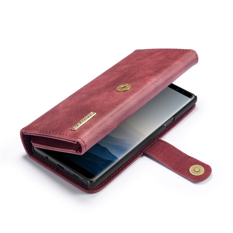 For Galaxy Note9 DG.MING Triple Fold Crazy Horse Texture Magnetic Horizontal Flip Leather Case with Holder & Card Slots & Wallet