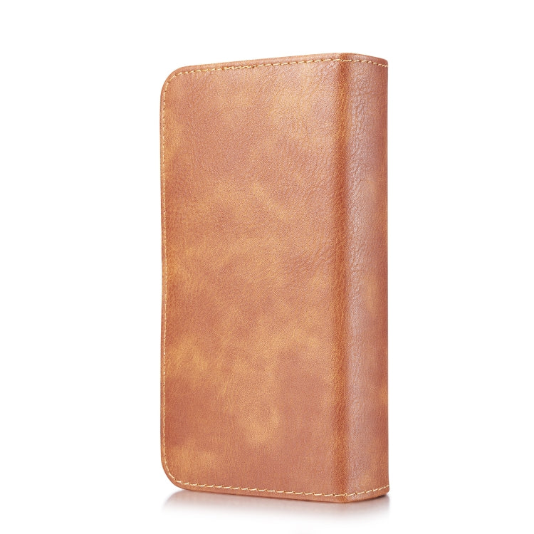 For Galaxy S10e DG.MING Triple Fold Crazy Horse Texture Magnetic Horizontal Flip Leather Case with Holder & Card Slots & Wallet