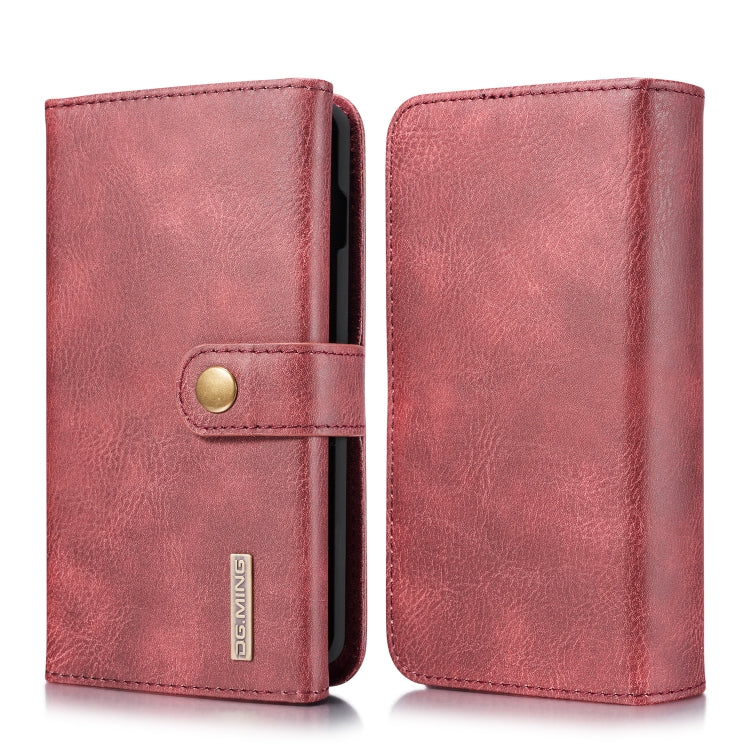 For Galaxy S10 Plus DG.MING Triple Fold Crazy Horse Texture Magnetic Horizontal Flip Leather Case with Holder & Card Slots & Wallet