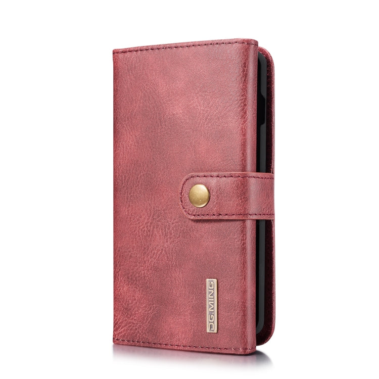 For Galaxy S10 Plus DG.MING Triple Fold Crazy Horse Texture Magnetic Horizontal Flip Leather Case with Holder & Card Slots & Wallet