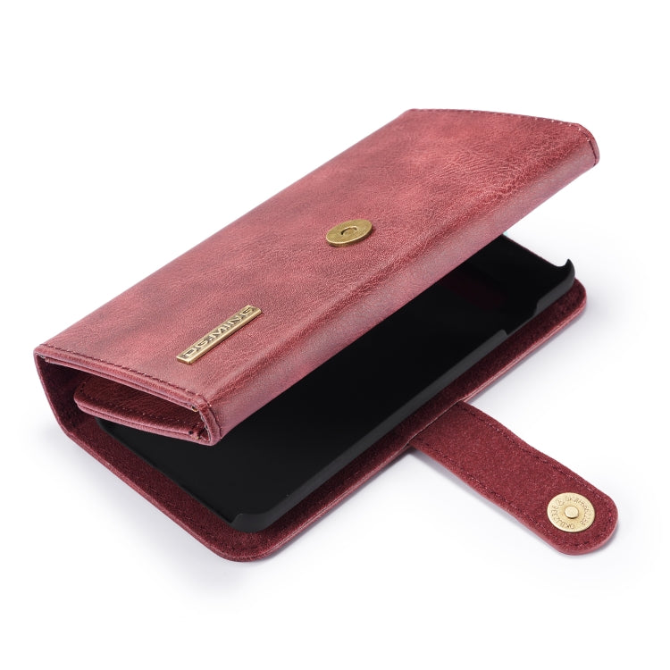 For Galaxy S10 Plus DG.MING Triple Fold Crazy Horse Texture Magnetic Horizontal Flip Leather Case with Holder & Card Slots & Wallet