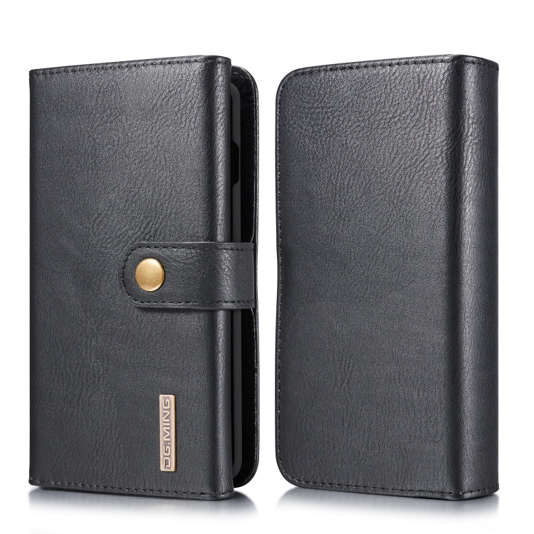 For Galaxy S10 DG.MING Triple Fold Crazy Horse Texture Magnetic Horizontal Flip Leather Case with Holder & Card Slots & Wallet