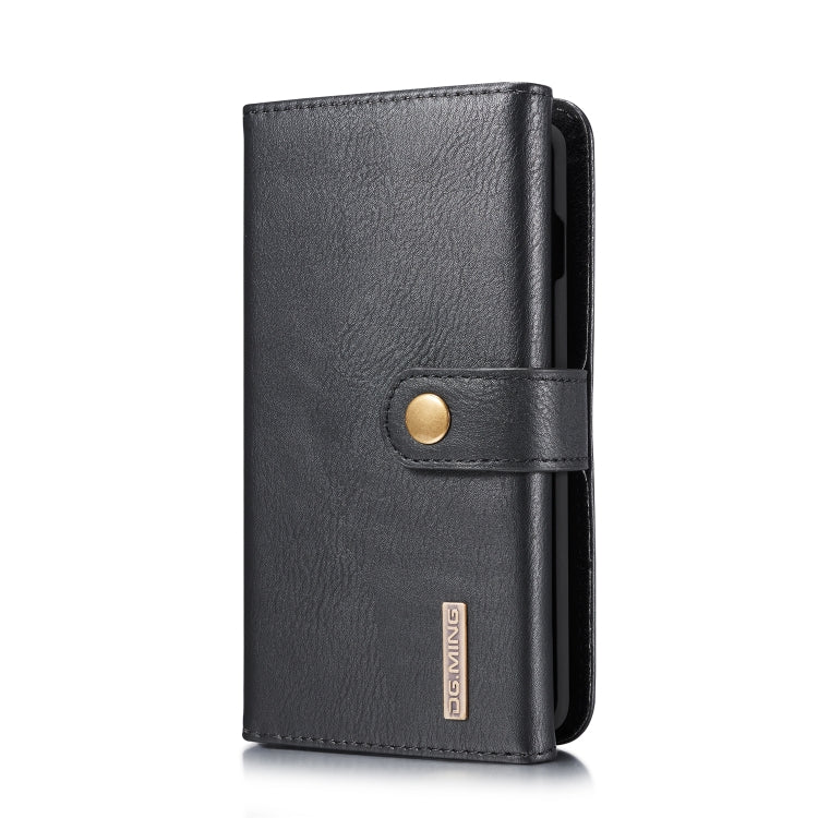 For Galaxy S10 DG.MING Triple Fold Crazy Horse Texture Magnetic Horizontal Flip Leather Case with Holder & Card Slots & Wallet