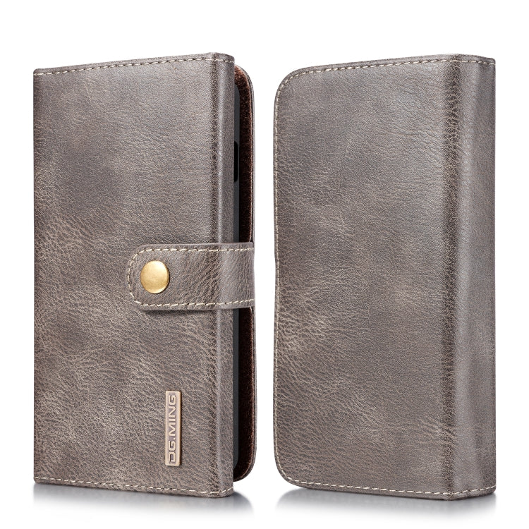 For Galaxy S10 DG.MING Triple Fold Crazy Horse Texture Magnetic Horizontal Flip Leather Case with Holder & Card Slots & Wallet