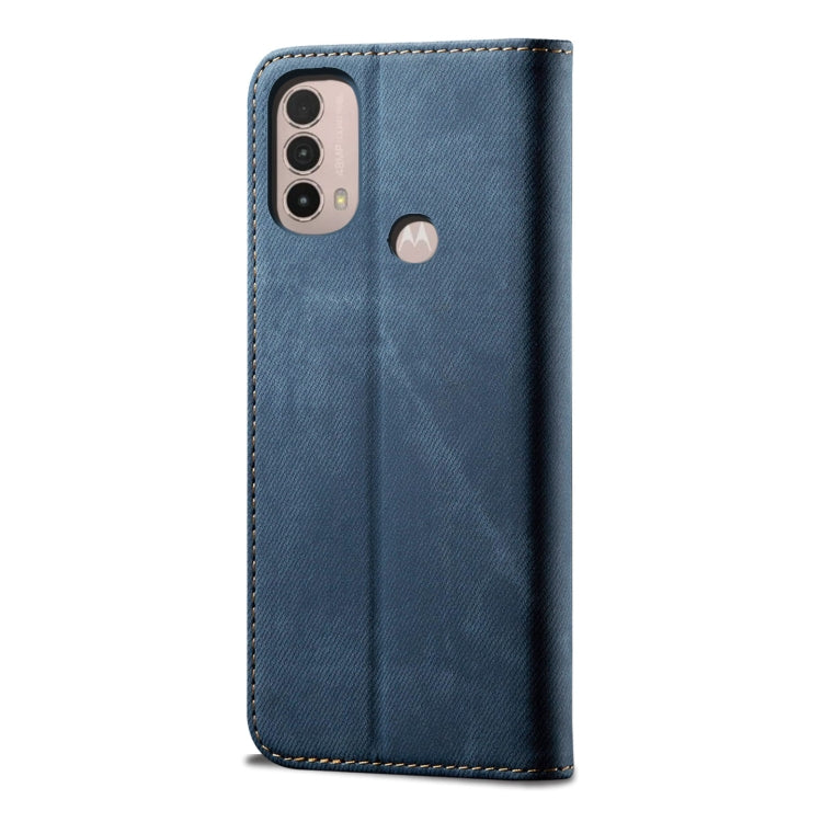 For Motorola Moto E40 / E30 / E20 Denim Texture Flip Leather Phone Case