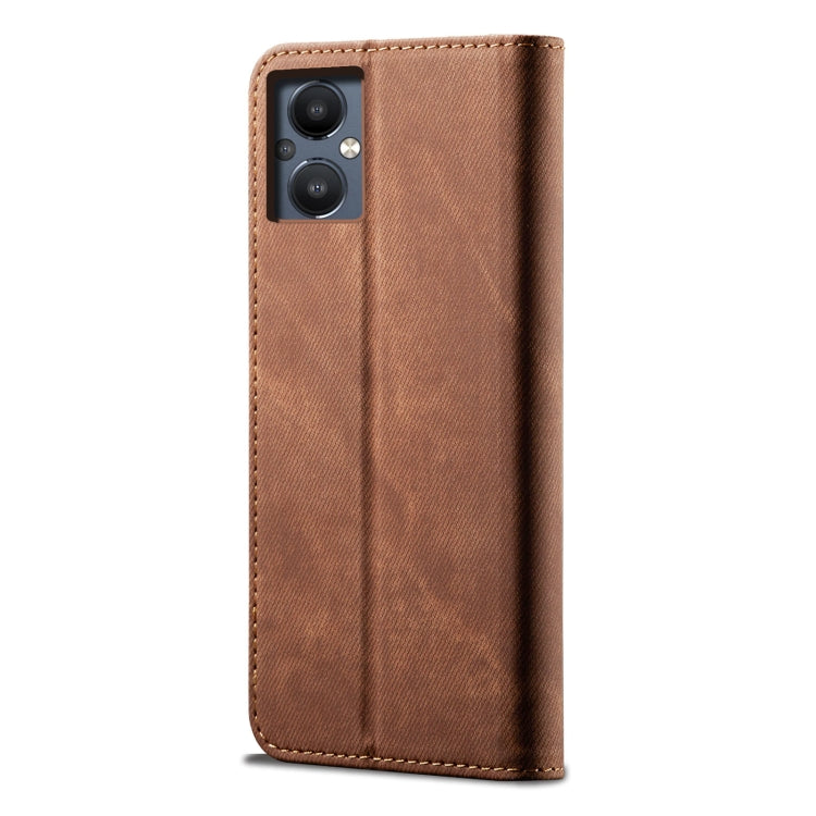 For OnePlus Nord N20 5G Denim Texture Flip Leather Phone Case