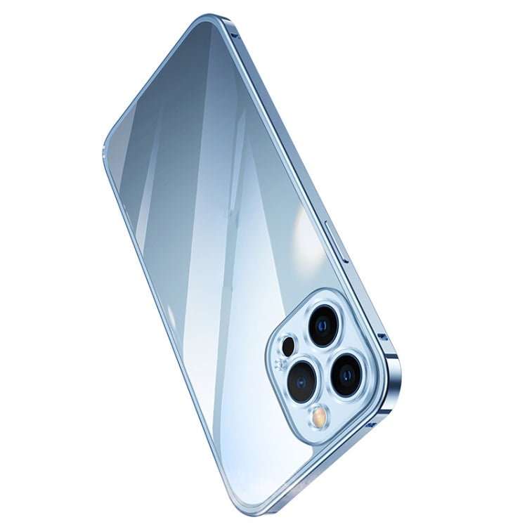 For iPhone 12 Pro Max Metal Frame HD Transparent Phone Case