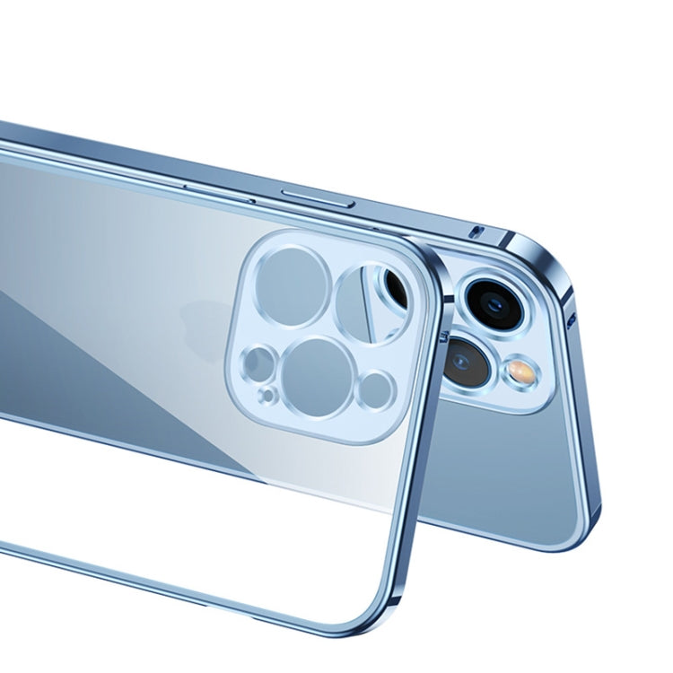 For iPhone 12 Pro Max Metal Frame HD Transparent Phone Case