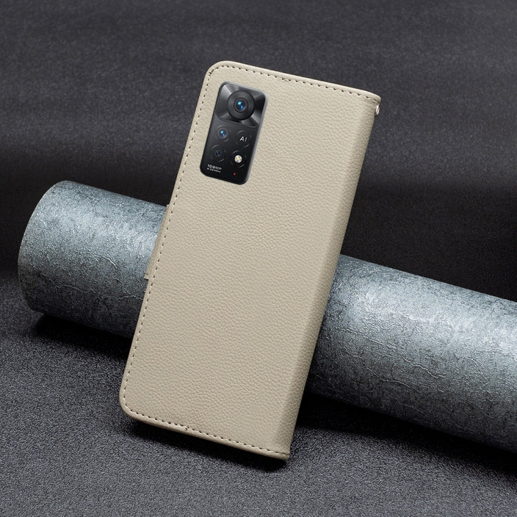 For Xiaomi Redmi Note 11 Pro International Version Litchi Texture Pure Color Horizontal Flip Leather Phone Case