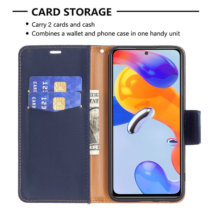 For Xiaomi Redmi Note 11 Pro International Version Litchi Texture Pure Color Horizontal Flip Leather Phone Case
