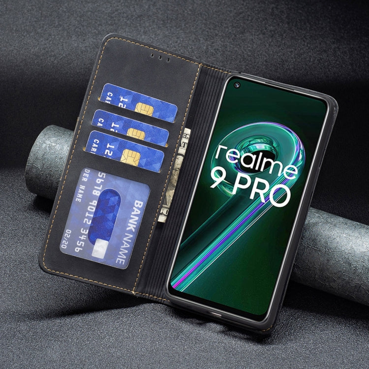 For OPPO Realme 9 Pro Magnetic Splicing Leather Phone Case
