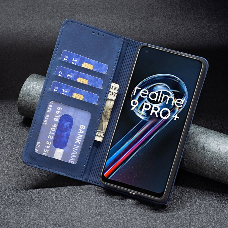 For OPPO Realme 9 Pro+ Magnetic Splicing Leather Phone Case