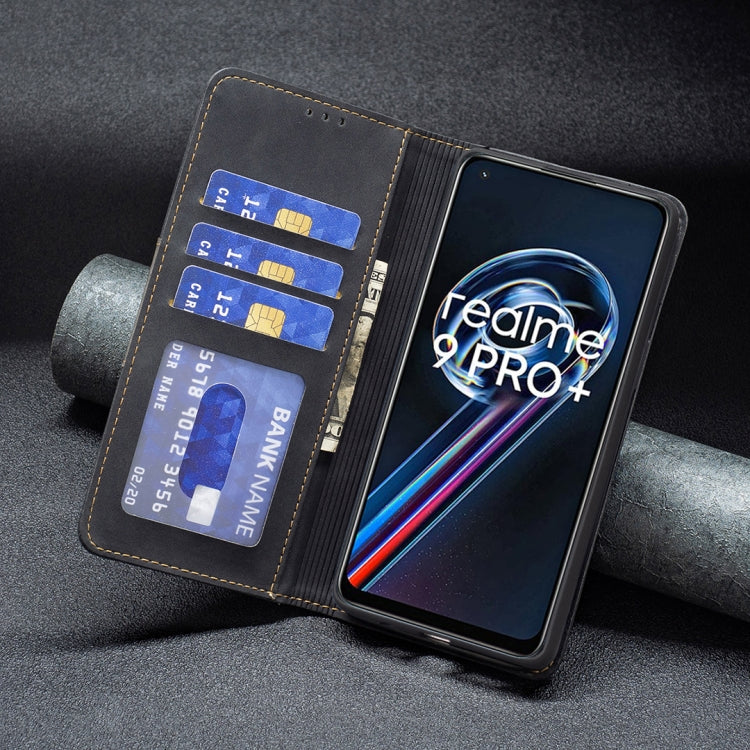 For OPPO Realme 9 Pro+ Magnetic Splicing Leather Phone Case