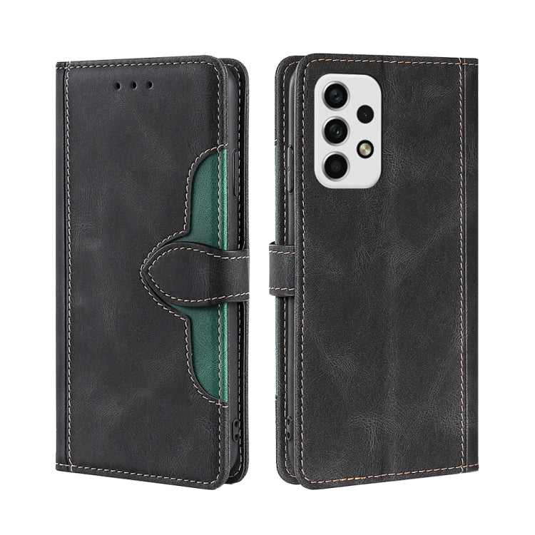 For Samsung Galaxy A23 5G Skin Feel Straw Hat Magnetic Buckle Leather Phone Case