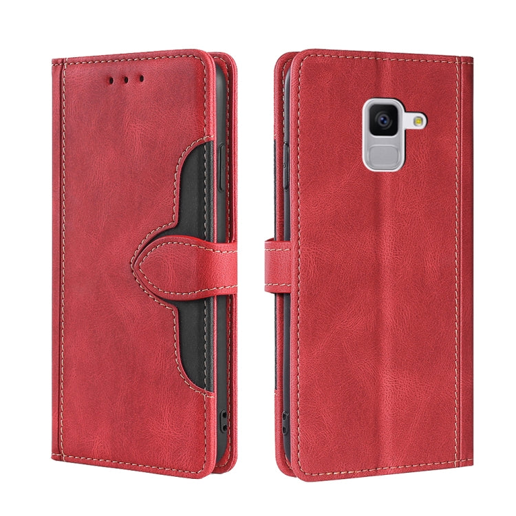 For Samsung Galaxy Feel 2 JP Version Skin Feel Straw Hat Magnetic Buckle Leather Phone Case